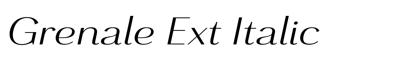 Grenale Ext Italic